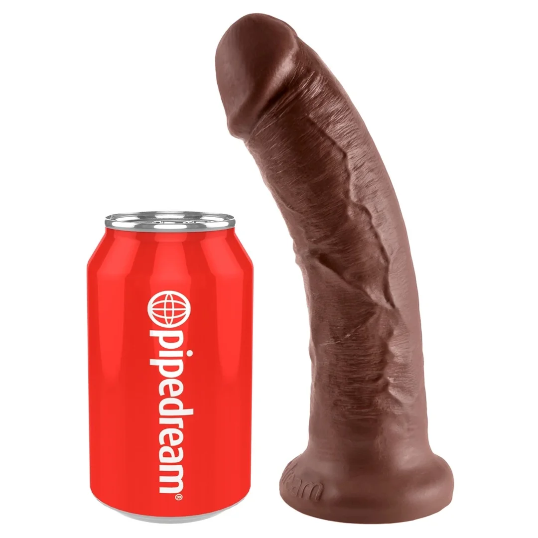 Pipedream King Cock 20 cm ciemny - model anatomiczny z przyssawką PVC — zdjęcie 2