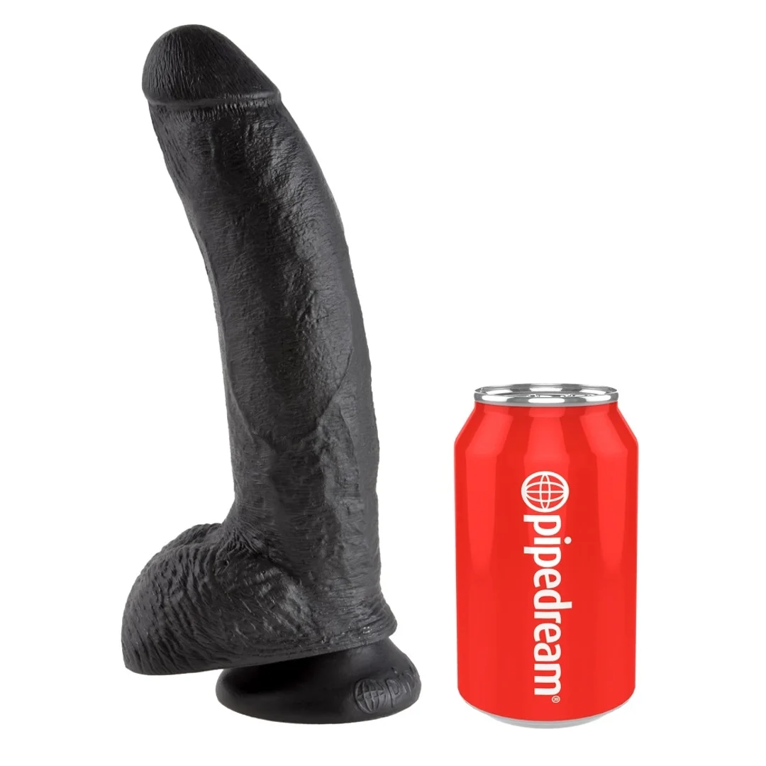 Pipedream King Cock 23 cm czarny - anatomiczny model z przyssawką — zdjęcie 2