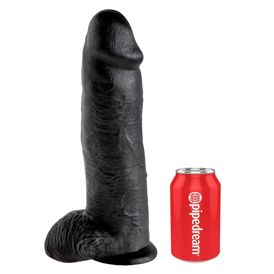 Pipedream King Cock Czarny model z jądrami 30 cm przyssawka PVC — zdjęcie 2