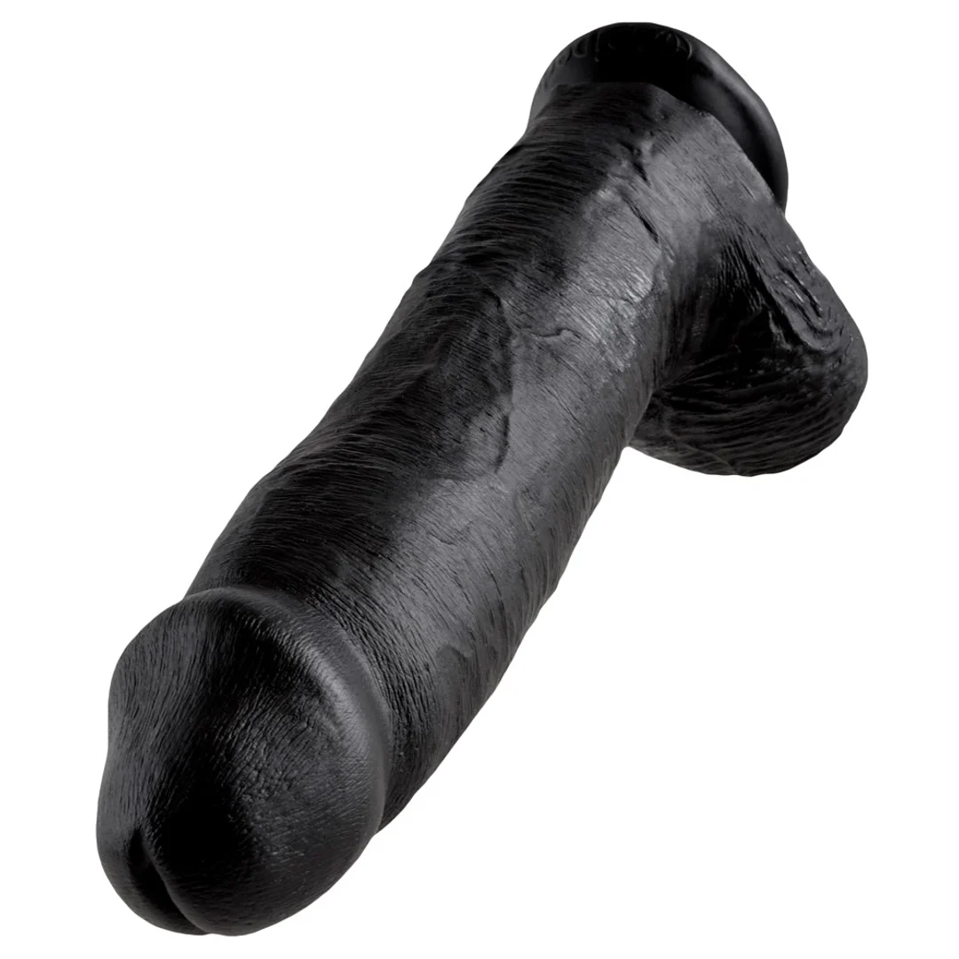 Pipedream King Cock Czarny model z jądrami 30 cm przyssawka PVC — zdjęcie 4