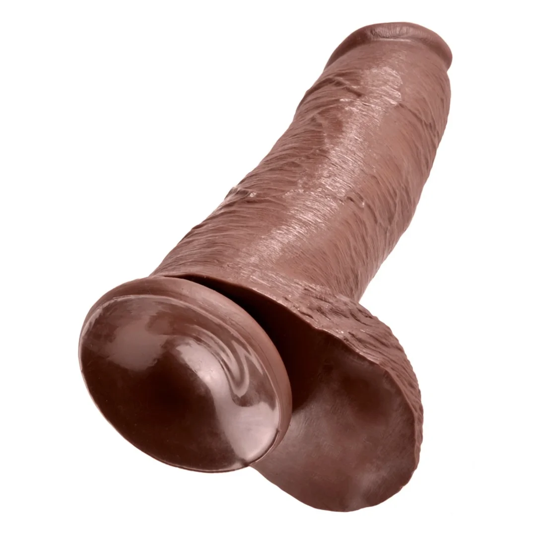 Pipedream King Cock model 30 cm brązowy - anatomiczna forma z przyssawką — zdjęcie 5