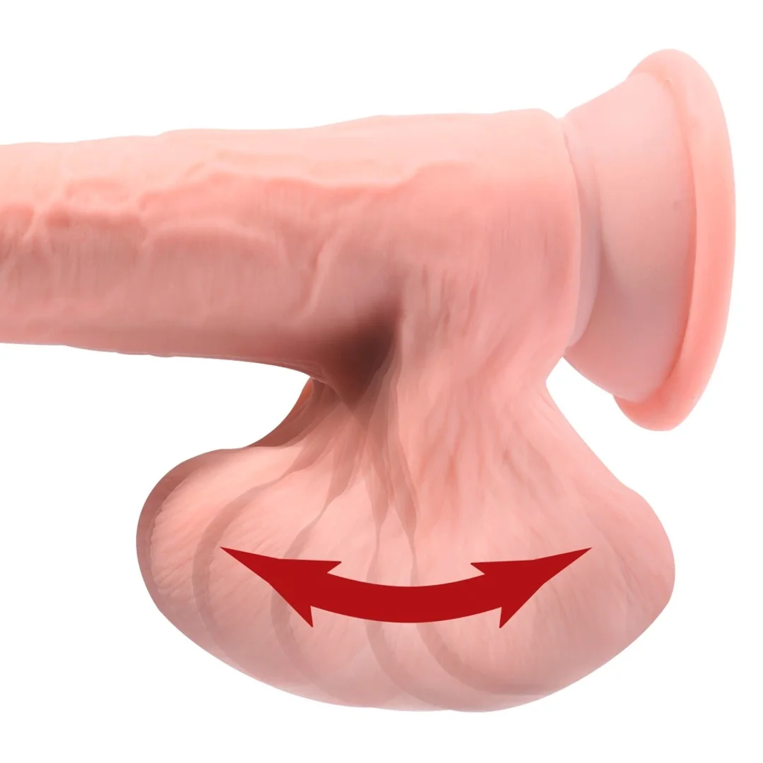 Pipedream King Cock Plus 22,9 cm Jasny - model z przyssawką i kulkami — zdjęcie 4