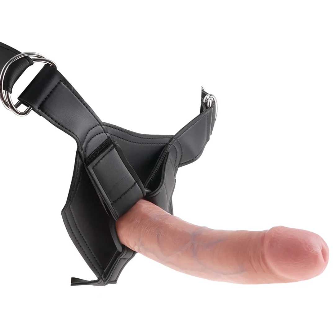 Pipedream King Cock Uprząż z wymiennym modelem 20 cm jasny beż — zdjęcie 2