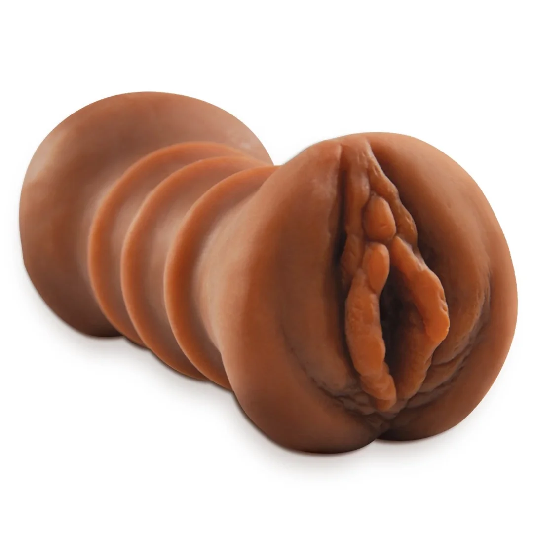 Pipedream PET model podwojny brązowy - ręczna maszyna intymna TPE 14,8 cm — zdjęcie 2