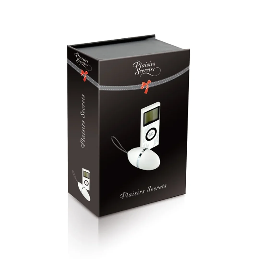 Plaisirs Secrets Vibrating Egg White - bezprzewodowe jajko wibrujące 10 trybow — zdjęcie 2