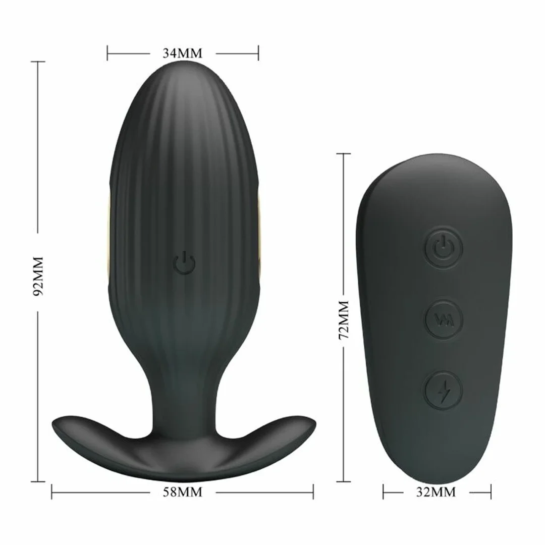 Pretty Love Kelly Plug Czarny - Wibrujący korek z ładowaniem USB — zdjęcie 8