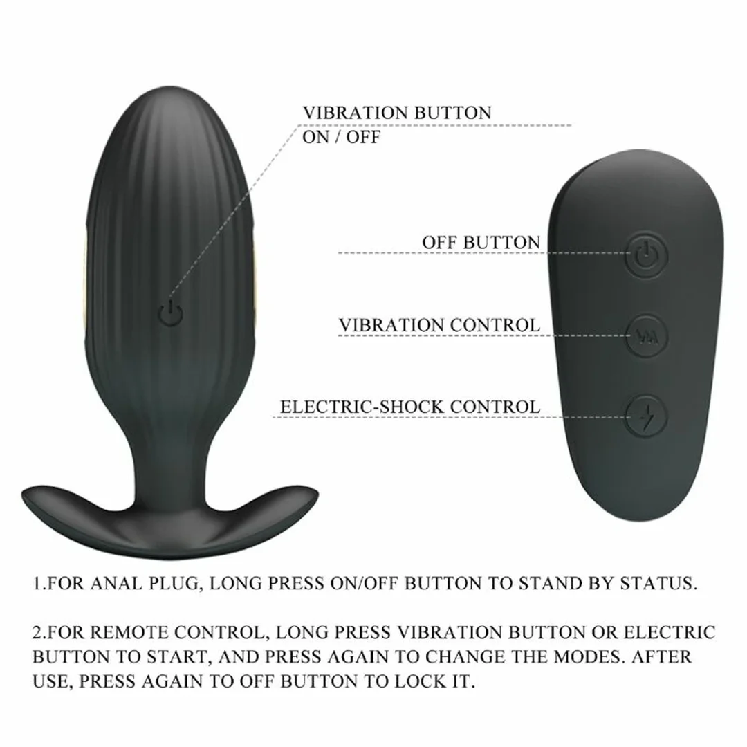 Pretty Love Kelly Plug Czarny - Wibrujący korek z ładowaniem USB — zdjęcie 9