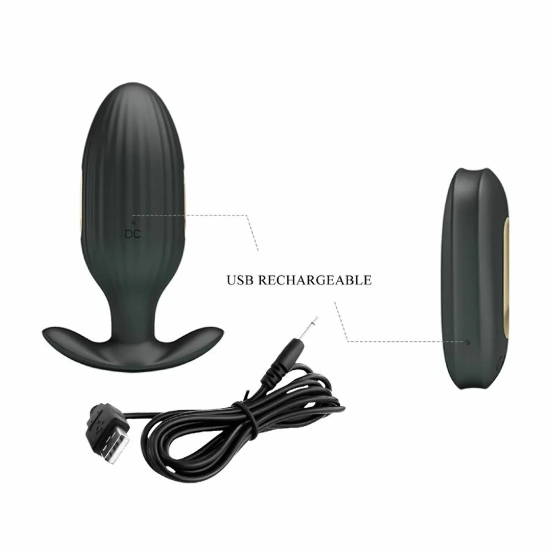 Pretty Love Kelly Plug Czarny - Wibrujący korek z ładowaniem USB — zdjęcie 10