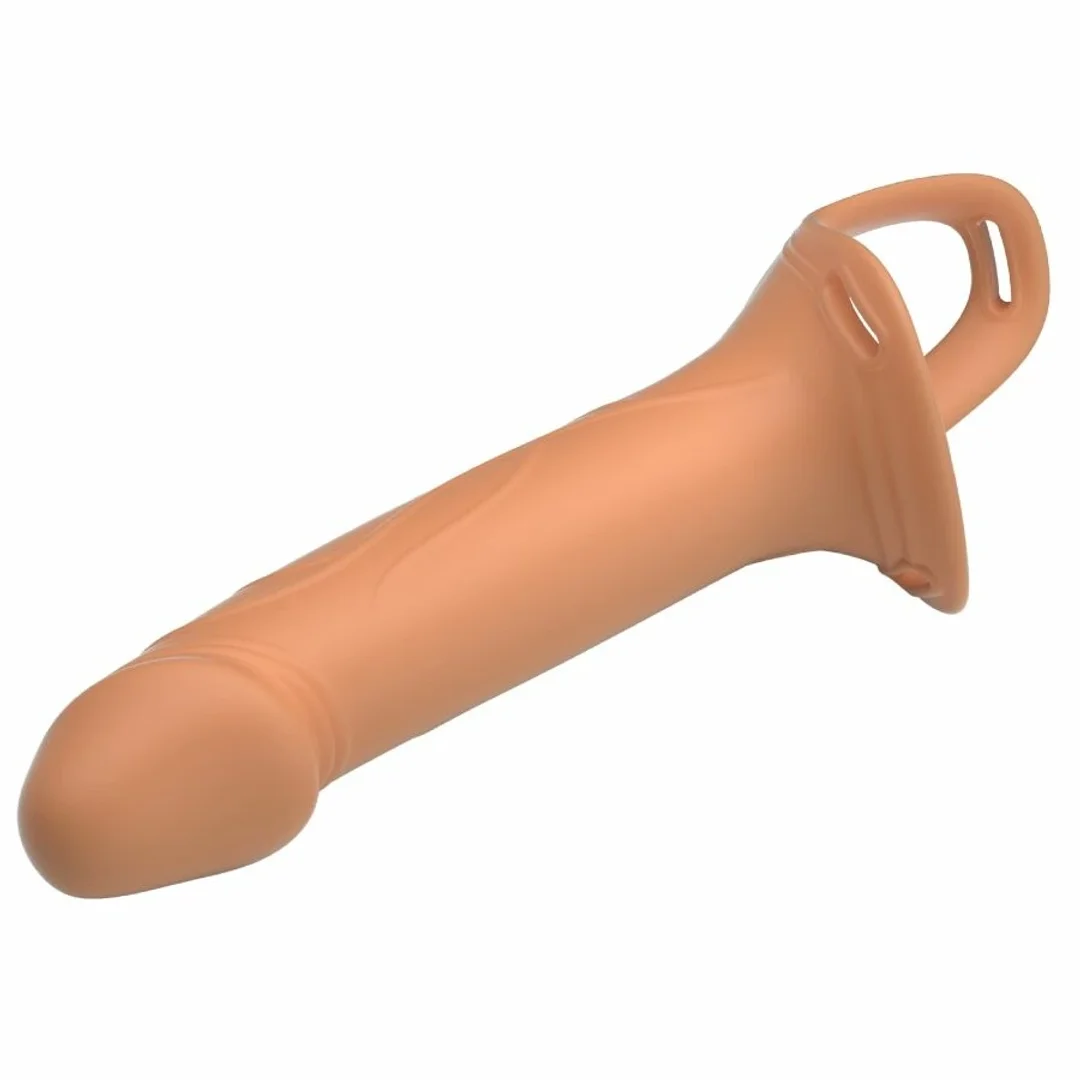 Pretty Love Landon Light-Skin - Wibrujący system intymny z paskami, 18 cm — zdjęcie 4