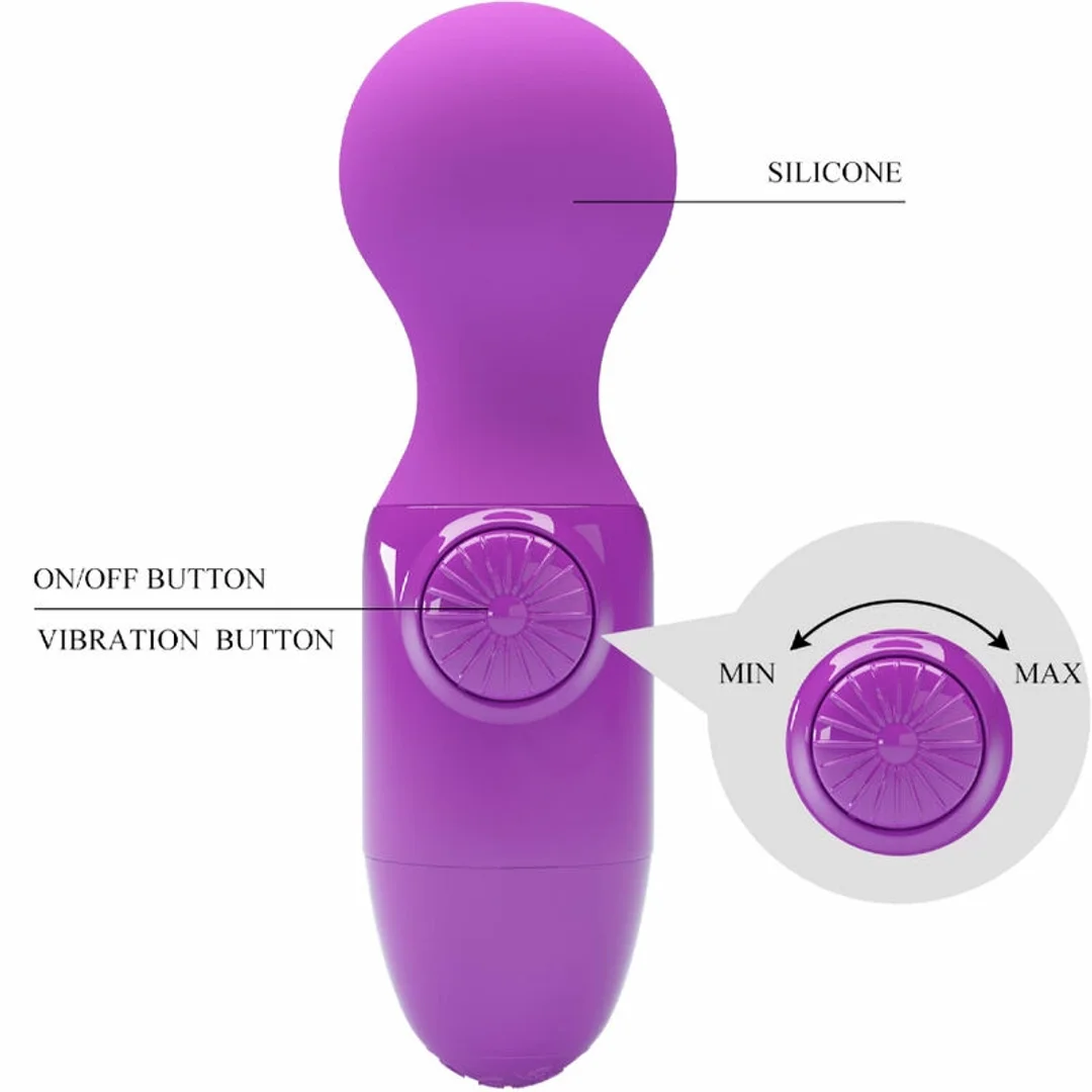 Pretty Love Mini osobisty masażer fioletowy, silikonowy, kompaktowy — zdjęcie 7