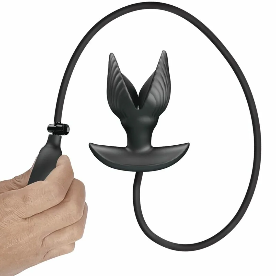 Pretty Love Model Inflatable - Anatomiczna wtyczka z funkcją powiększania, czarna — zdjęcie 4