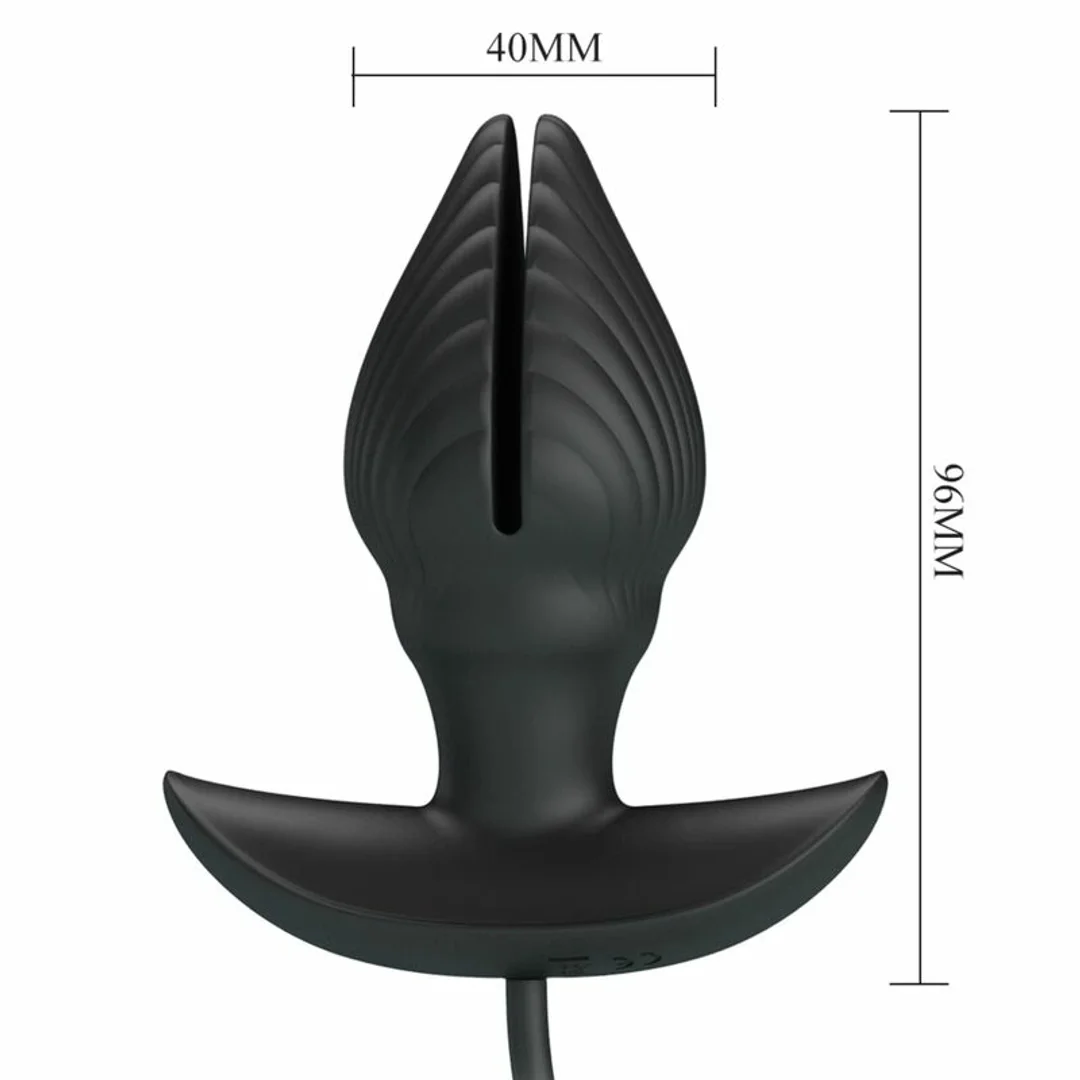 Pretty Love Model Inflatable - Anatomiczna wtyczka z funkcją powiększania, czarna — zdjęcie 5