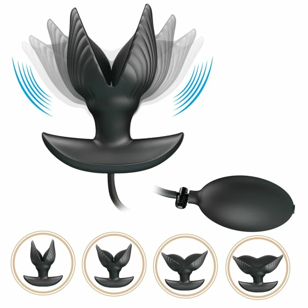Pretty Love Model Inflatable - Anatomiczna wtyczka z funkcją powiększania, czarna — zdjęcie 8