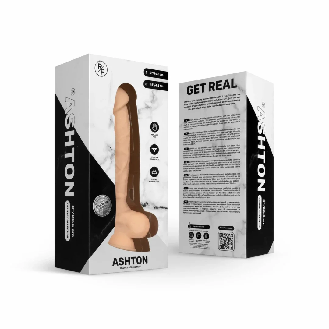 Real Fantasy Deluxe Ashton model silikonowy Silexpan 21 cm z przyssawką — zdjęcie 2