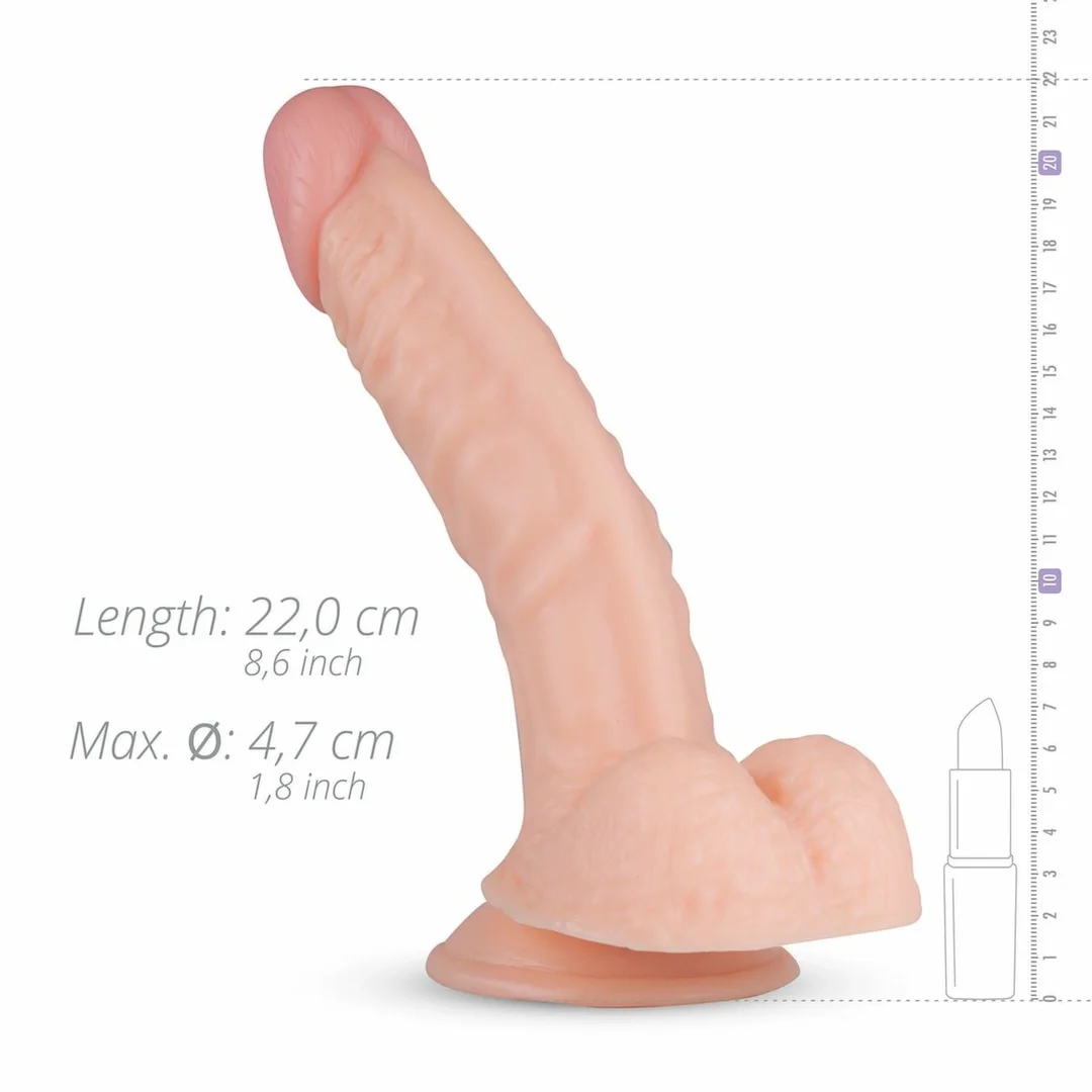 Real Fantasy Derek 22 cm - model anatomiczny z przyssawką, elastyczny — zdjęcie 5