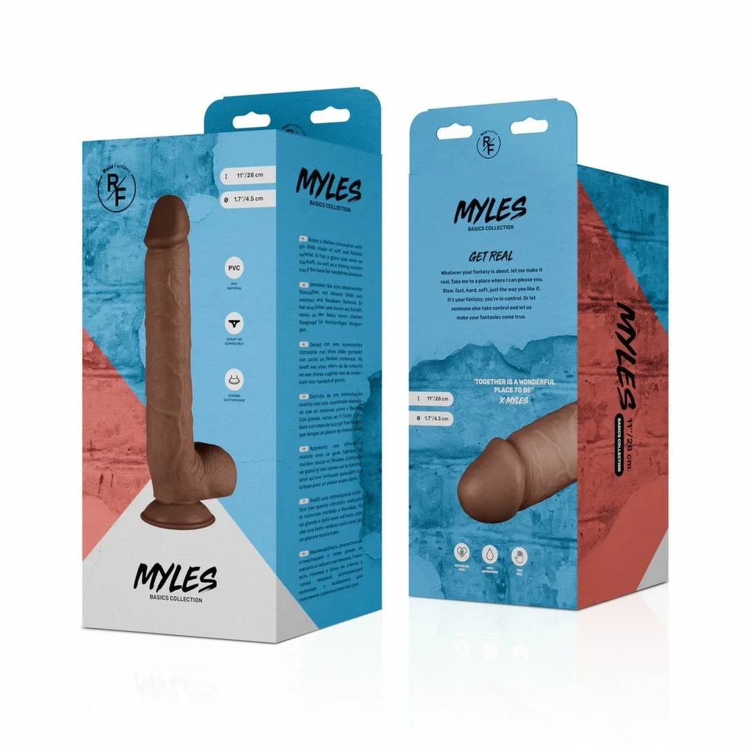 Real Fantasy Myles - anatomiczny model intymny 28 cm z przyssawką — zdjęcie 6