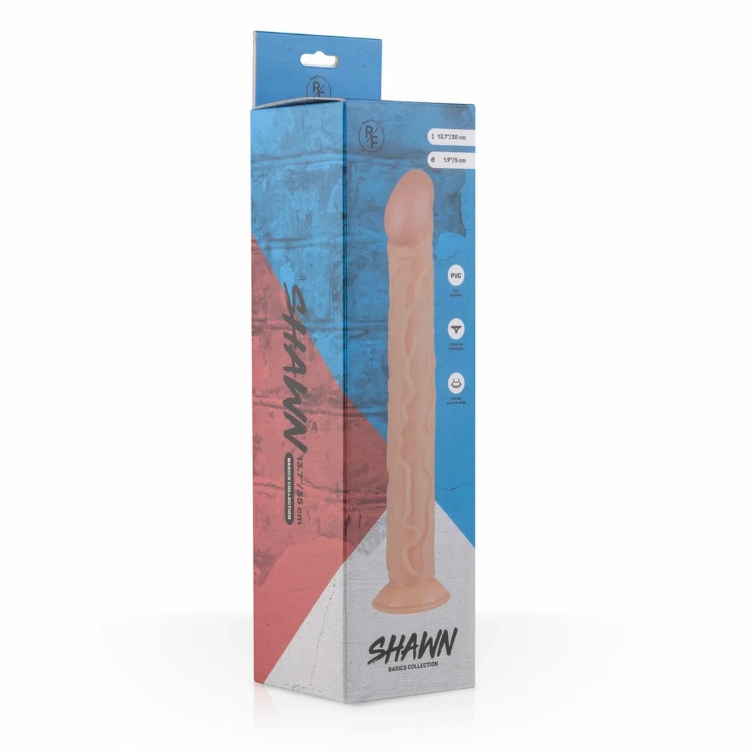Real Fantasy Shawn XL - Model anatomiczny z przyssawką, 24 cm, beżowy — zdjęcie 5