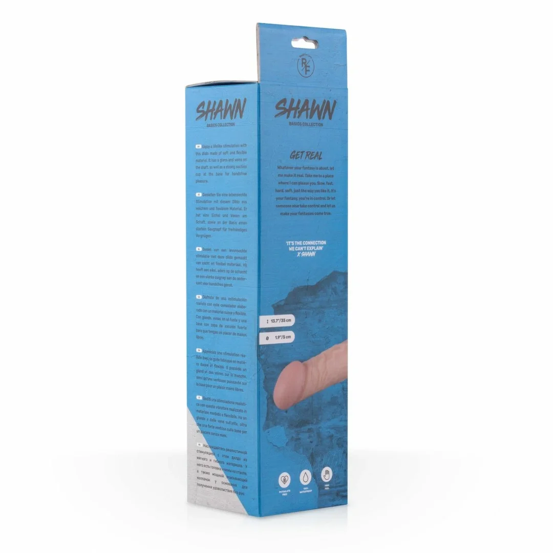 Real Fantasy Shawn XL - Model anatomiczny z przyssawką, 24 cm, beżowy — zdjęcie 6
