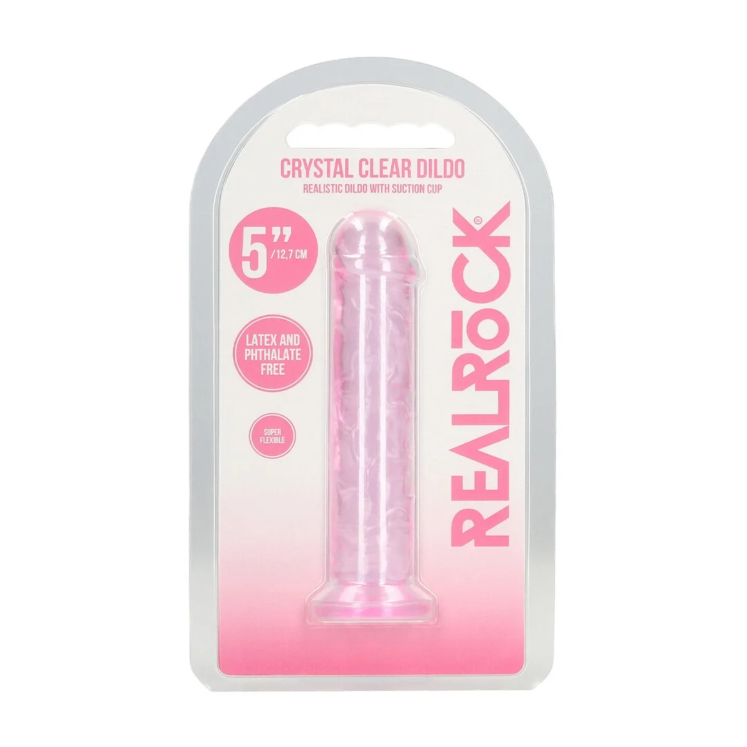 REALROCK Crystal Clear model 5 12,7 cm rożowy - anatomiczny kształt — zdjęcie 2
