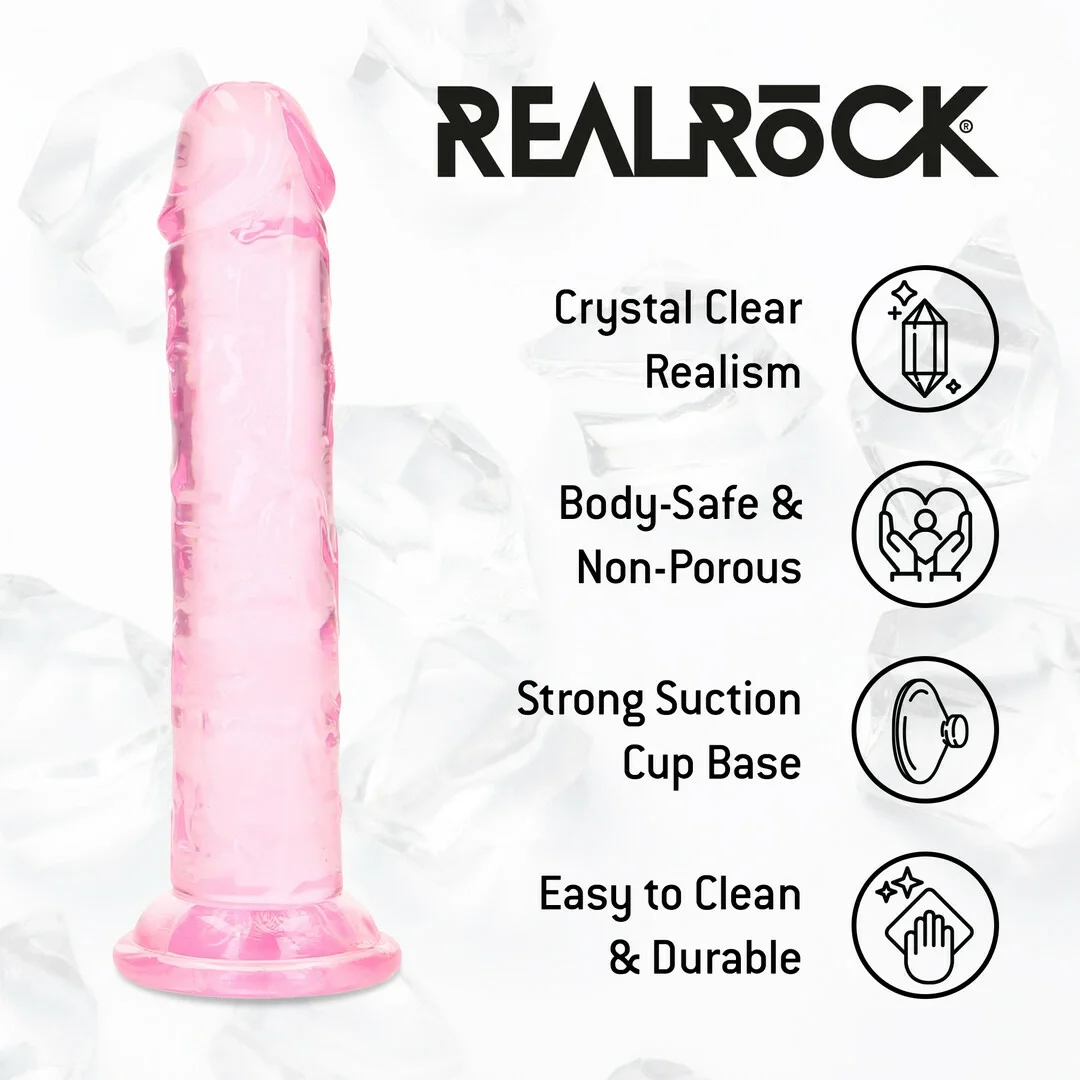 REALROCK Crystal Clear model 5 12,7 cm rożowy - anatomiczny kształt — zdjęcie 6
