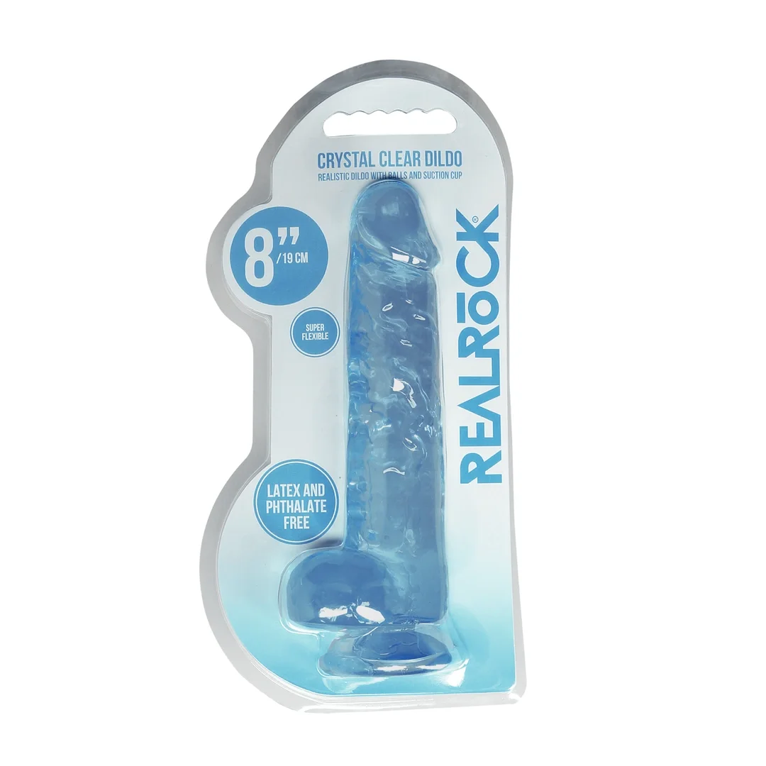 RealRock Crystal Clear model z przyssawką 21 cm przezroczysty — zdjęcie 2