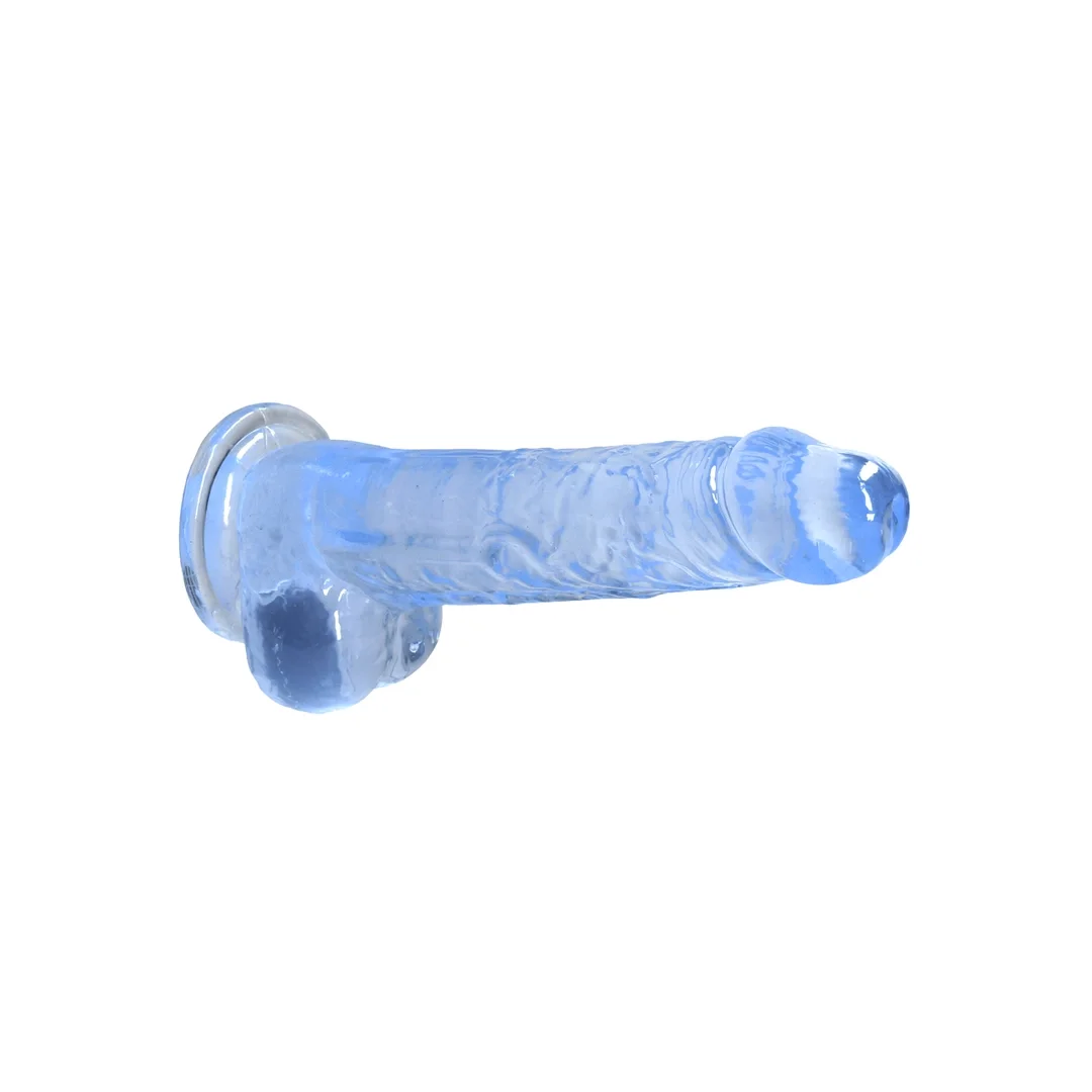 RealRock Crystal Clear model z przyssawką 21 cm przezroczysty — zdjęcie 4