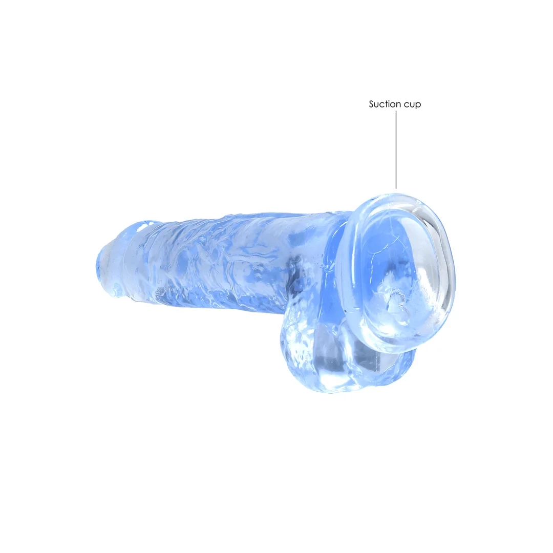 RealRock Crystal Clear model z przyssawką 21 cm przezroczysty — zdjęcie 5