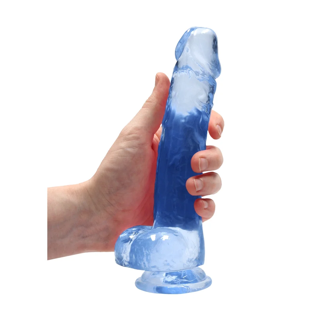 RealRock Crystal Clear model z przyssawką 21 cm przezroczysty — zdjęcie 7