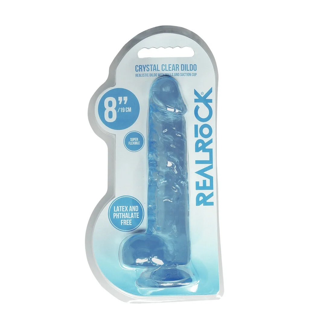 RealRock Crystal Clear model z przyssawką 21 cm przezroczysty — zdjęcie 8
