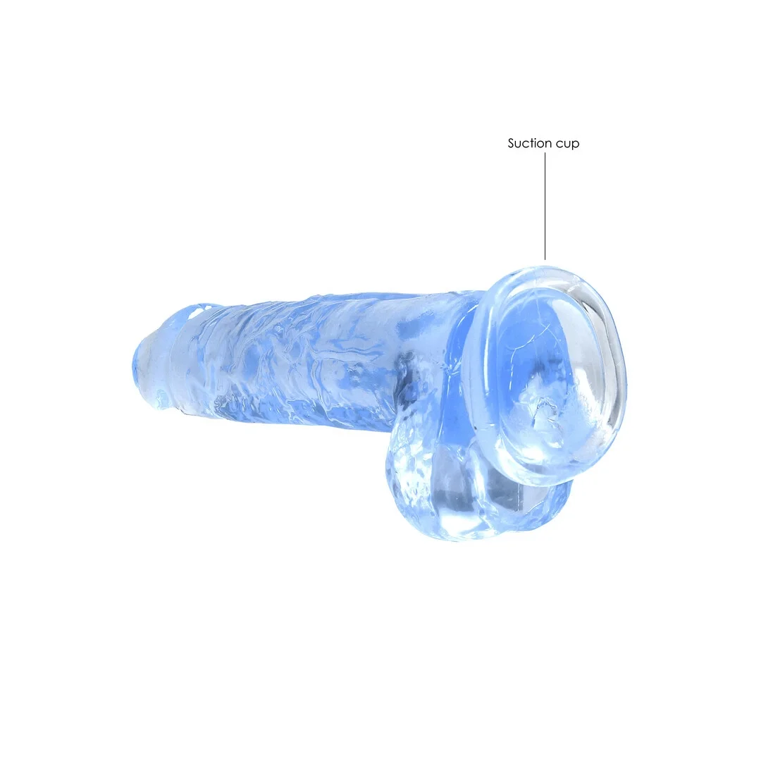 RealRock Crystal Clear model z przyssawką 21 cm przezroczysty — zdjęcie 10