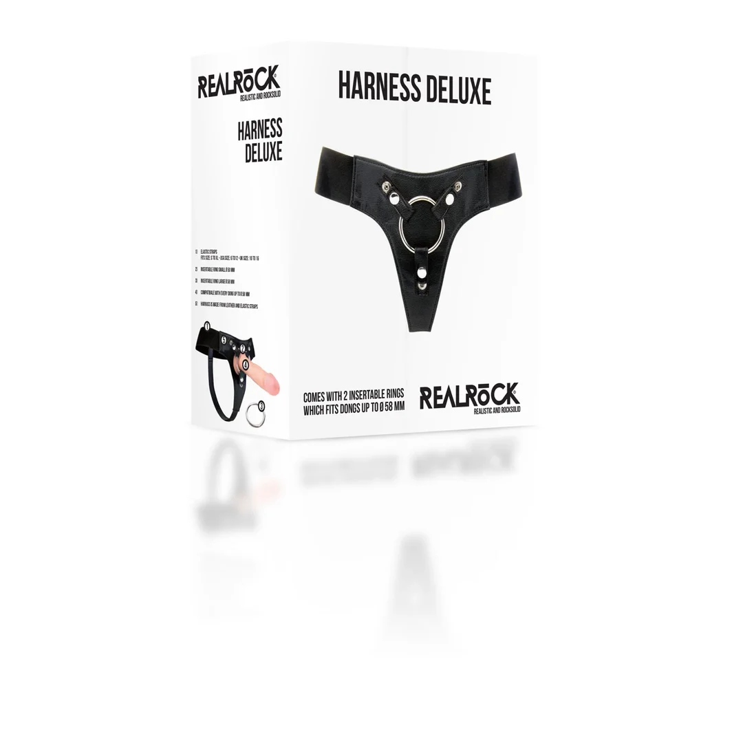 RealRock Deluxe uprząż z elastycznymi paskami i podwojnymi pierścieniami — zdjęcie 2