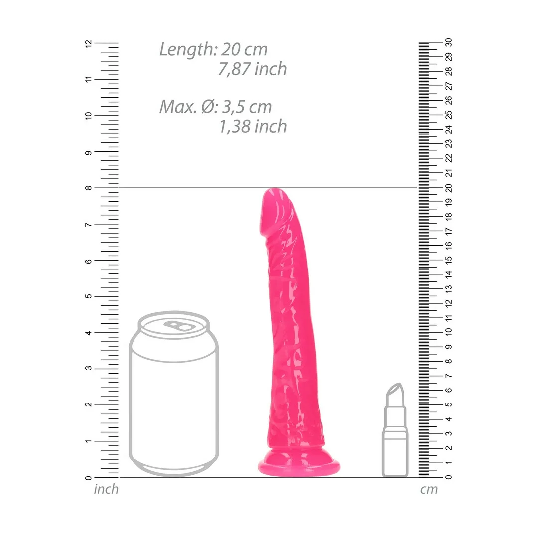 RealRock Model Glow In The Dark 18 cm z przyssawką, elastyczny — zdjęcie 11