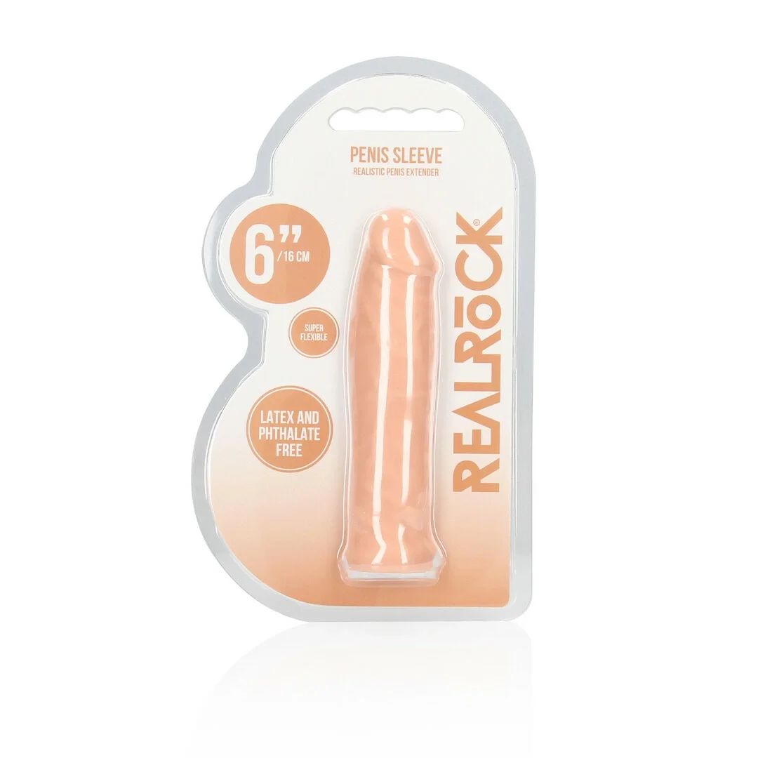 RealRock Nakładka powiększająca 16 cm Skin TPE naturalny kolor — zdjęcie 3