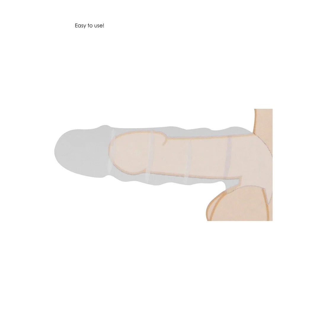 RealRock Nakładka powiększająca 16 cm Skin TPE naturalny kolor — zdjęcie 12