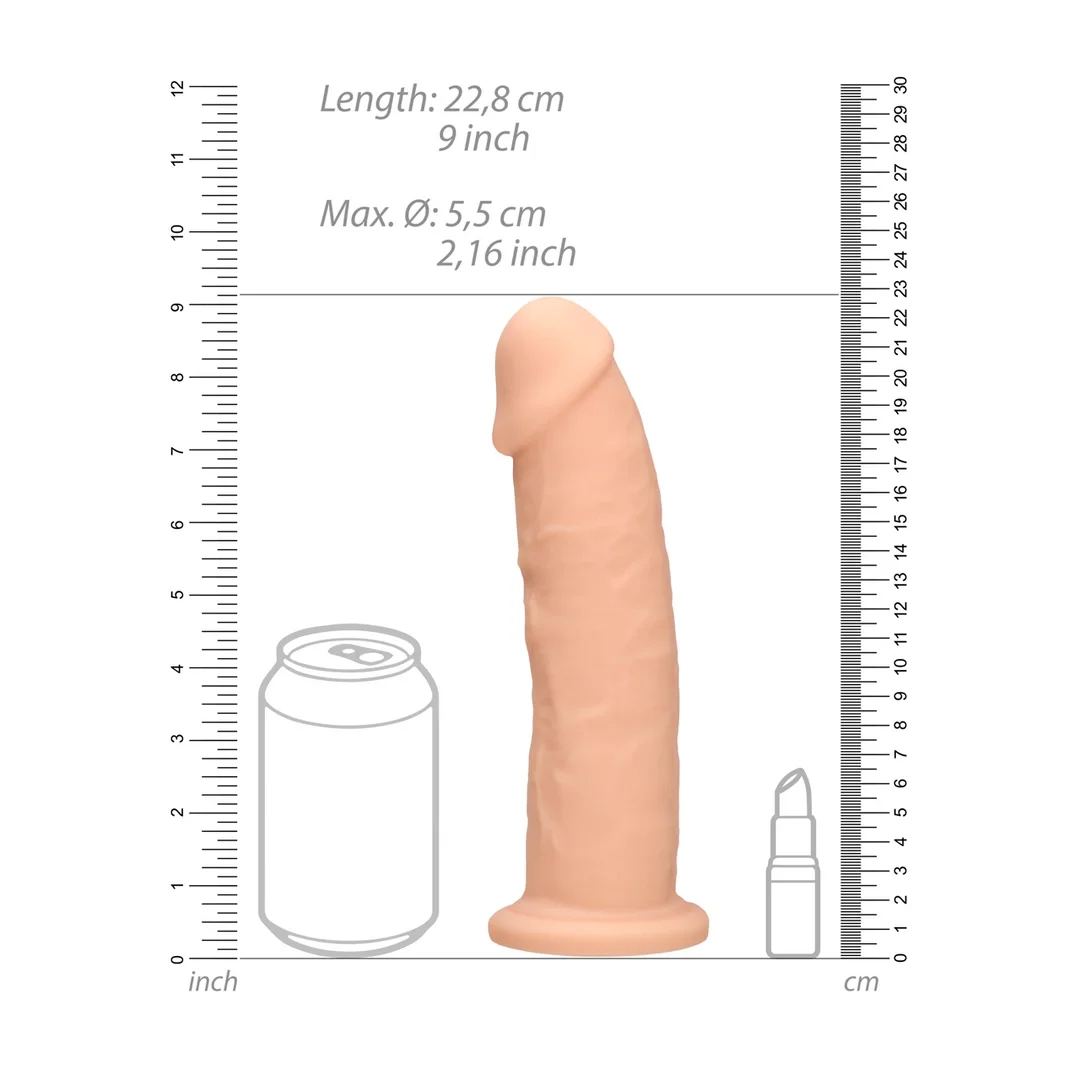 RealRock Ultra silikonowy model anatomiczny 23 cm z przyssawką cielisty — zdjęcie 7