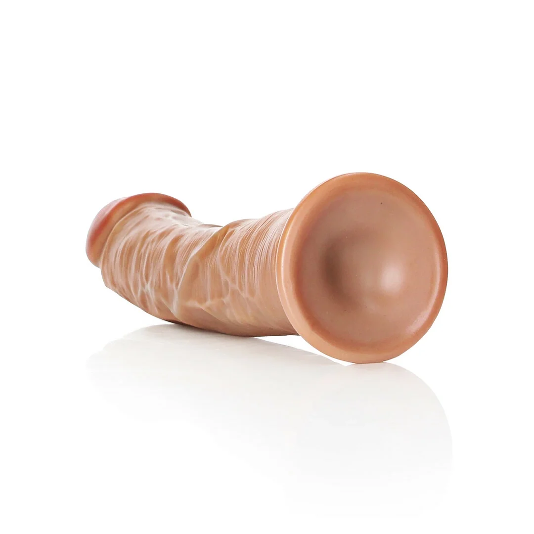 RealRock Zakrzywiony model intymny z przyssawką 23 cm beżowy — zdjęcie 10
