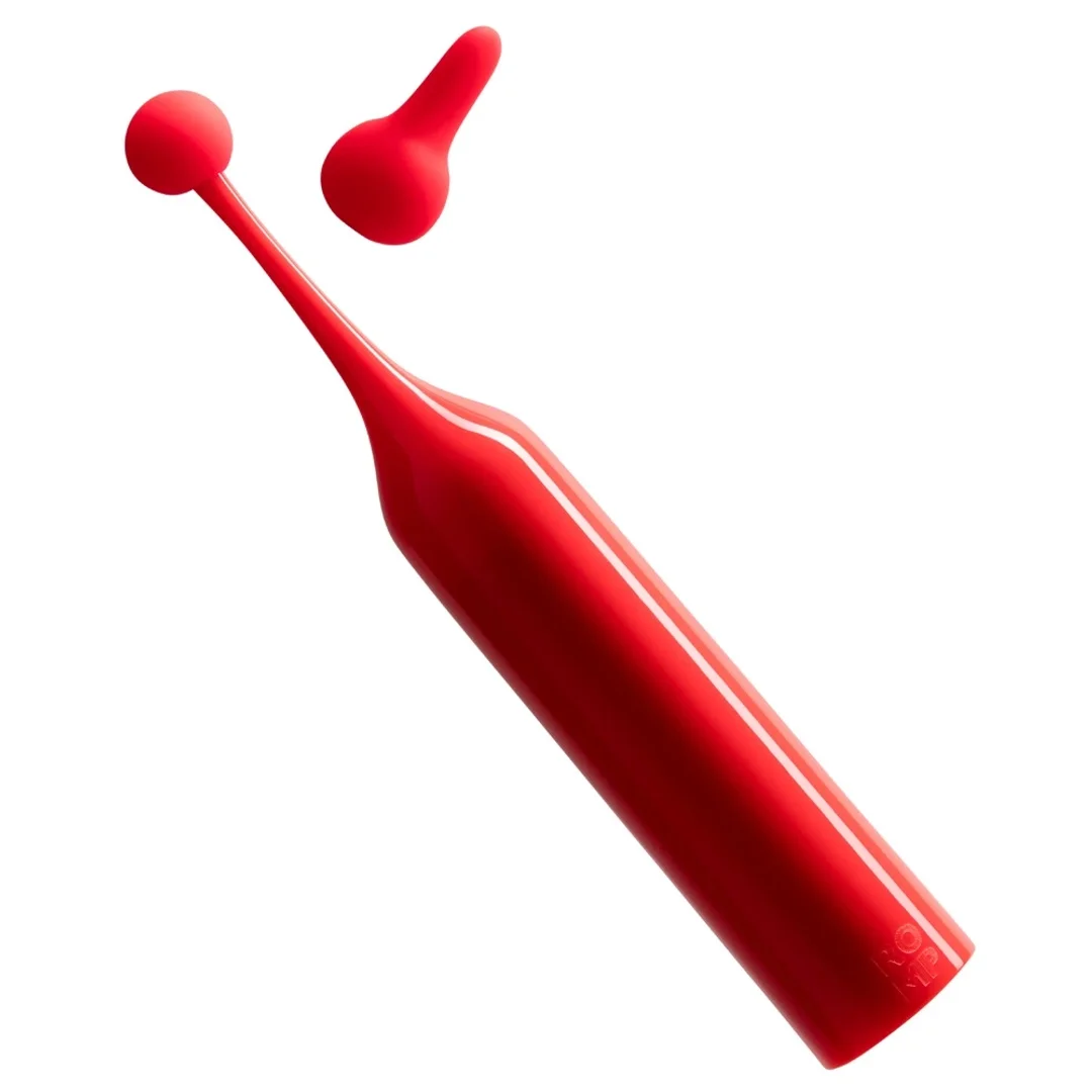 ROMP Pop Mini urządzenie wibrujące 2 wymienne końcowki silikonowe 14,5cm — zdjęcie 3
