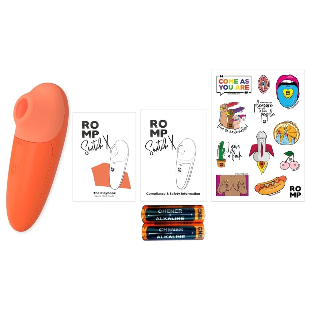 ROMP Switch X - Wibrujący Aparat Powietrzny, 6 trybow, silikonowy, fioletowy — zdjęcie 8