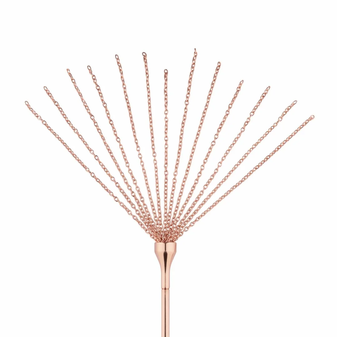 Rosy Gold Feather Tickler & Whip 2w1 - Roża Złota, elegancki design — zdjęcie 4