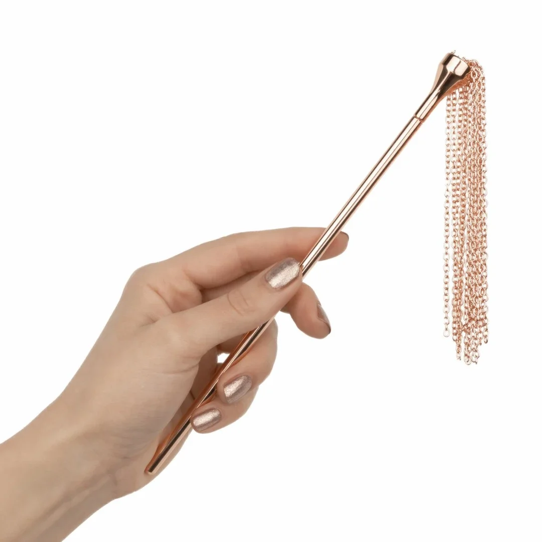 Rosy Gold Feather Tickler & Whip 2w1 - Roża Złota, elegancki design — zdjęcie 7
