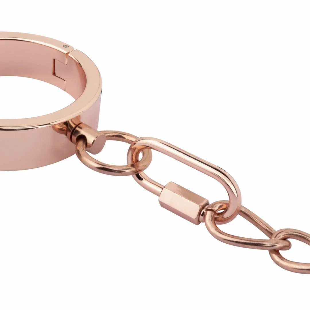 Rosy Gold Kajdanki Metalowe Rosegold z Systemem Bezpieczeństwa — zdjęcie 6
