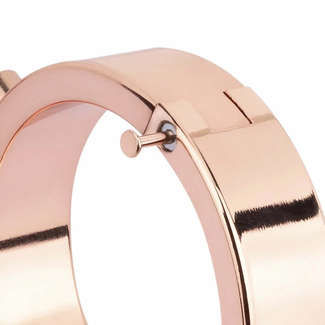 Rosy Gold Kajdanki Metalowe Rosegold z Systemem Bezpieczeństwa — zdjęcie 7