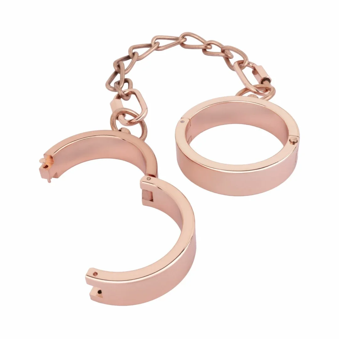 Rosy Gold Kajdanki Metalowe Rosegold z Systemem Bezpieczeństwa — zdjęcie 8