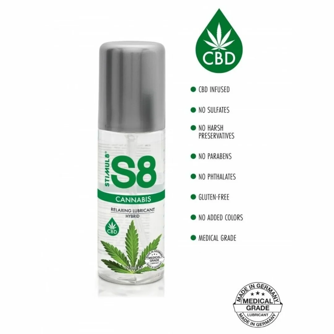 S8 Hybrid Hemp - Hybrydowy lubrykant konopny 125 ml, długotrwały efekt — zdjęcie 2