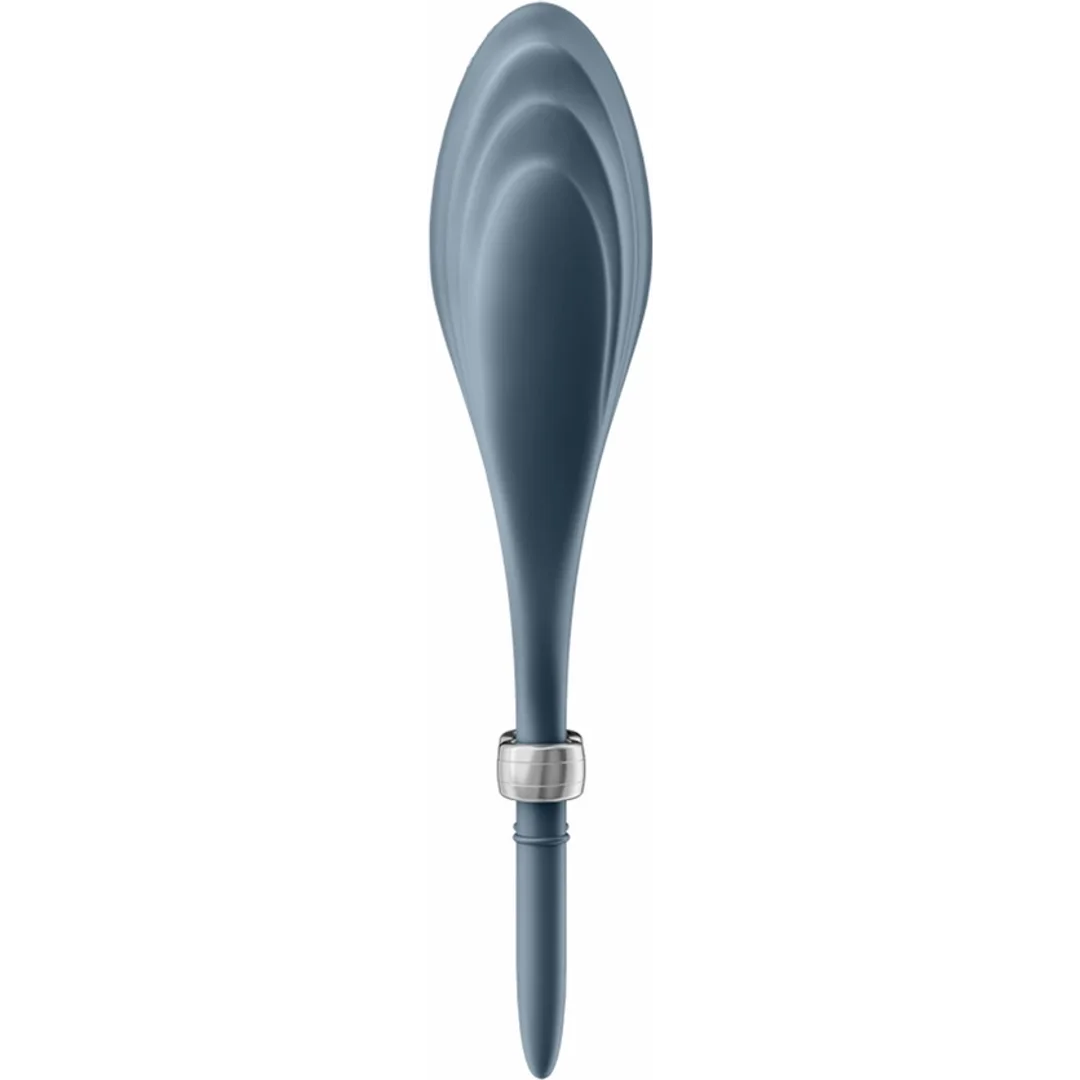 Satisfyer Duelist - Regulowany pierścień silikonowy z wibracją, czarny — zdjęcie 3