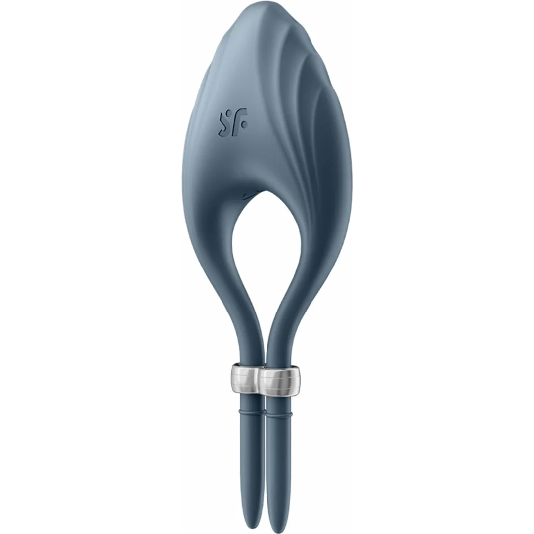 Satisfyer Duelist - Regulowany pierścień silikonowy z wibracją, czarny — zdjęcie 6