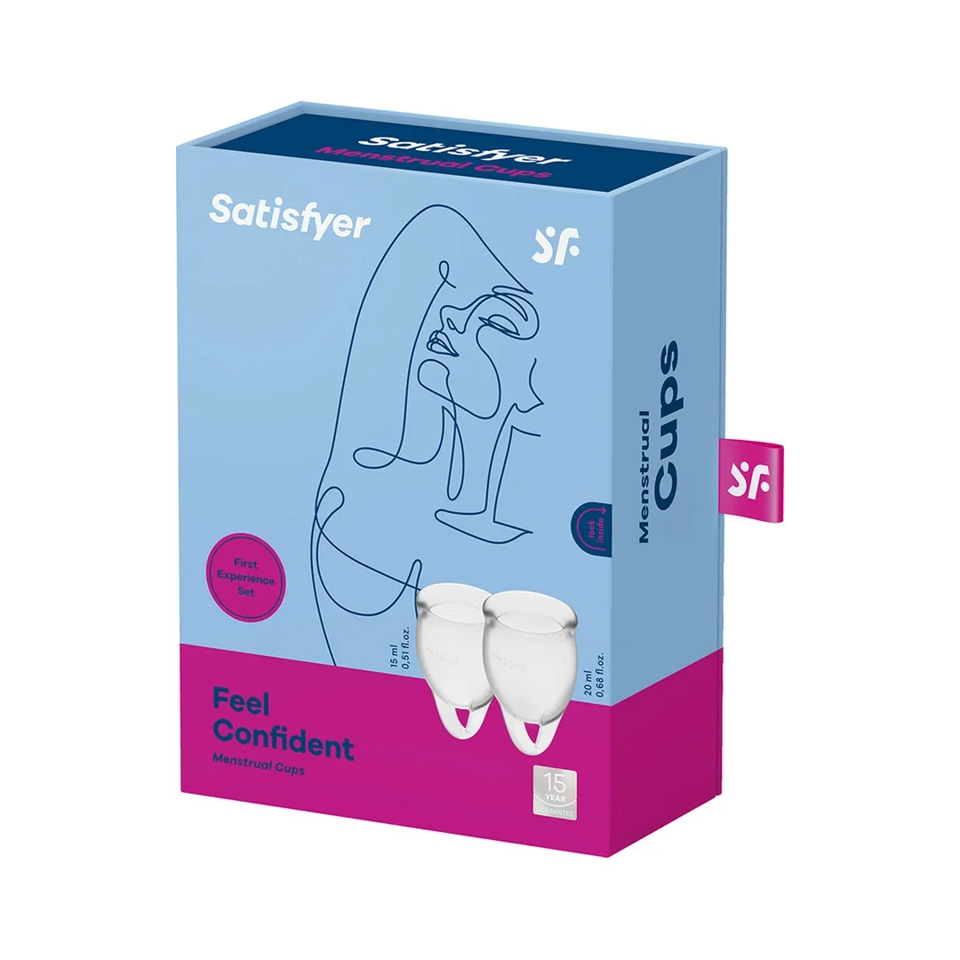 Satisfyer Feel Confident kubeczki menstruacyjne 15 ml i 20 ml silikon — zdjęcie 2