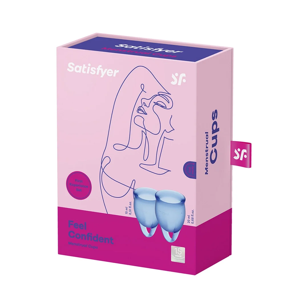 Satisfyer Feel Confident Zestaw Kubeczkow Menstruacyjnych 15ml/20ml Silikon — zdjęcie 2