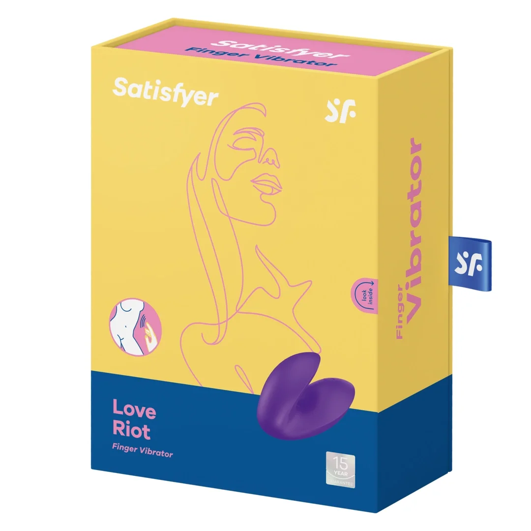Satisfyer Love Riot - Wibrujący masażer na palec, silikon, IPX7 — zdjęcie 2