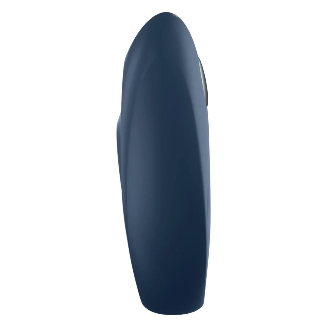 Satisfyer Mighty One Ring - silikonowy elastyczny pierścień z wibracją, niebieski — zdjęcie 4